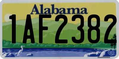 AL license plate 1AF2382