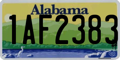 AL license plate 1AF2383