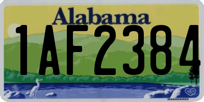 AL license plate 1AF2384