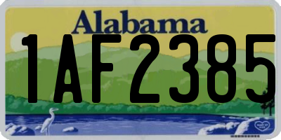 AL license plate 1AF2385