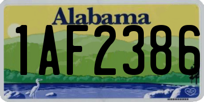 AL license plate 1AF2386