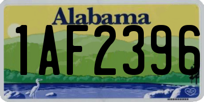 AL license plate 1AF2396