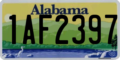 AL license plate 1AF2397