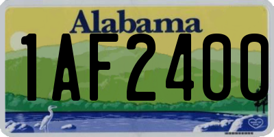 AL license plate 1AF2400