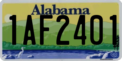 AL license plate 1AF2401