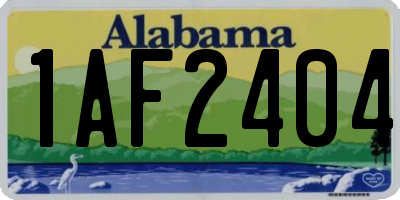 AL license plate 1AF2404