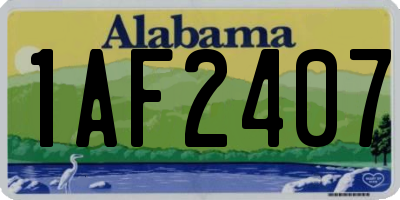 AL license plate 1AF2407