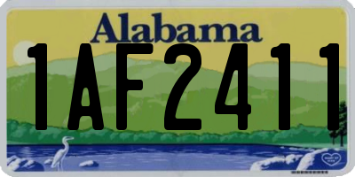 AL license plate 1AF2411