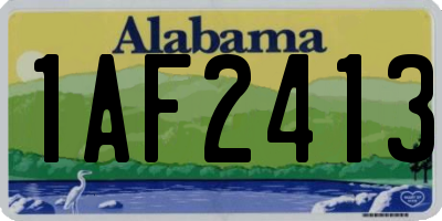 AL license plate 1AF2413