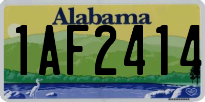 AL license plate 1AF2414