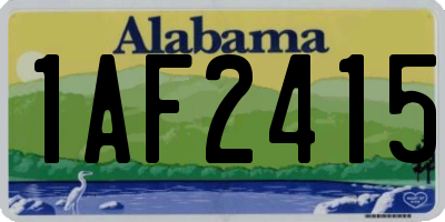 AL license plate 1AF2415