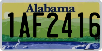 AL license plate 1AF2416