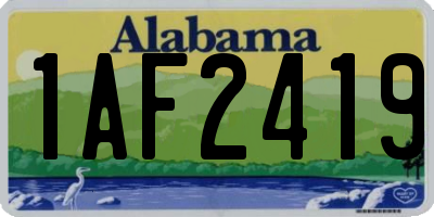 AL license plate 1AF2419