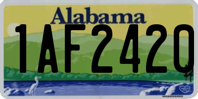 AL license plate 1AF2420