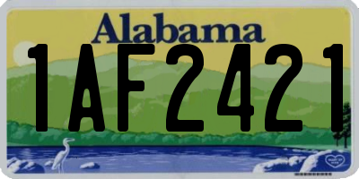 AL license plate 1AF2421