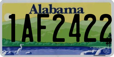 AL license plate 1AF2422