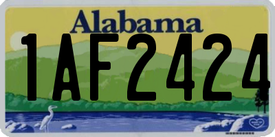 AL license plate 1AF2424