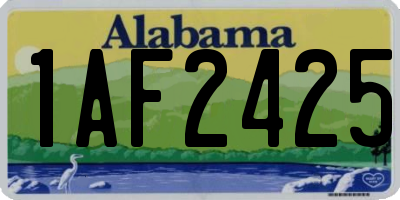 AL license plate 1AF2425