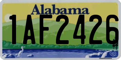 AL license plate 1AF2426