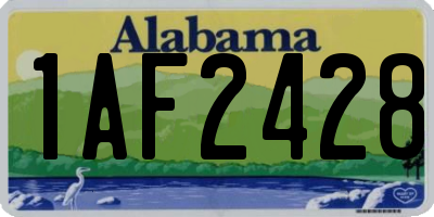 AL license plate 1AF2428
