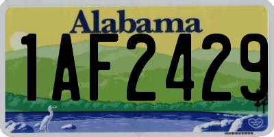 AL license plate 1AF2429