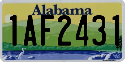 AL license plate 1AF2431