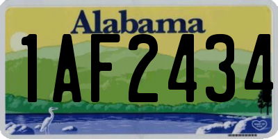 AL license plate 1AF2434