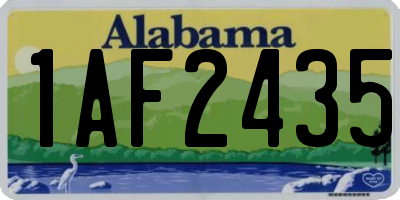 AL license plate 1AF2435