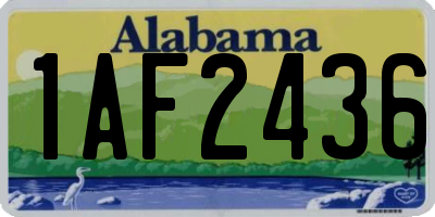 AL license plate 1AF2436