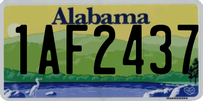 AL license plate 1AF2437