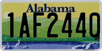 AL license plate 1AF2440