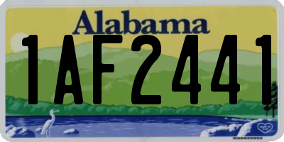AL license plate 1AF2441