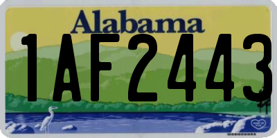 AL license plate 1AF2443