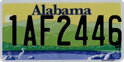 AL license plate 1AF2446