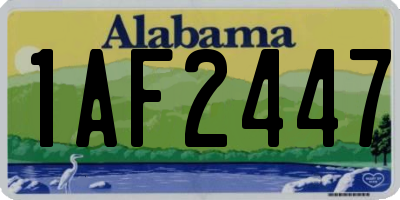 AL license plate 1AF2447