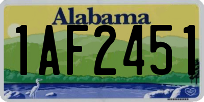 AL license plate 1AF2451