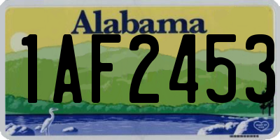 AL license plate 1AF2453