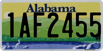 AL license plate 1AF2455
