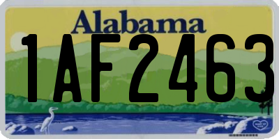 AL license plate 1AF2463