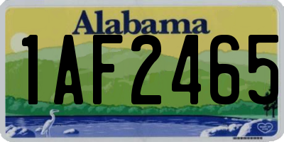 AL license plate 1AF2465