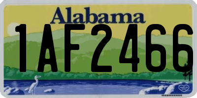 AL license plate 1AF2466