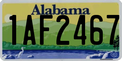 AL license plate 1AF2467