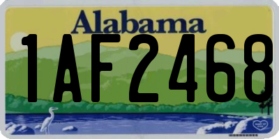 AL license plate 1AF2468