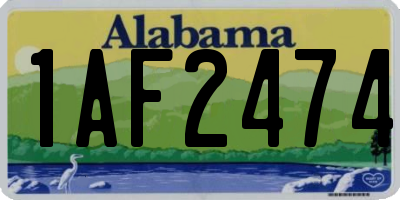 AL license plate 1AF2474