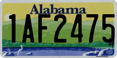 AL license plate 1AF2475