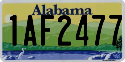 AL license plate 1AF2477