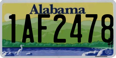 AL license plate 1AF2478