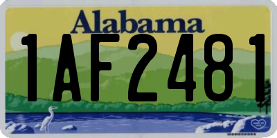 AL license plate 1AF2481