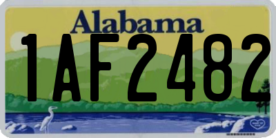 AL license plate 1AF2482