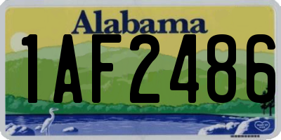AL license plate 1AF2486
